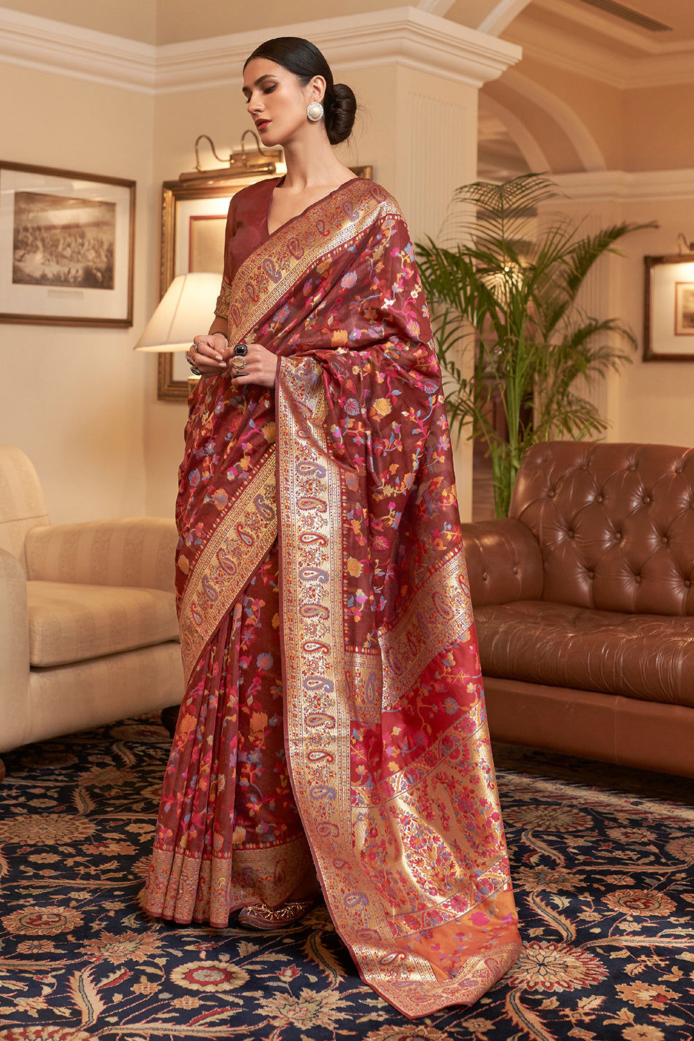 Buy Cerulean Blue Kanjivaram Saree Nitaraa