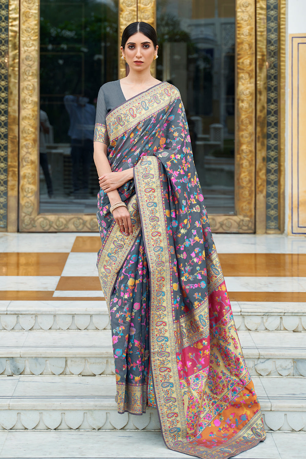 Buy Brick Pink Cotton Saree Nitaraa