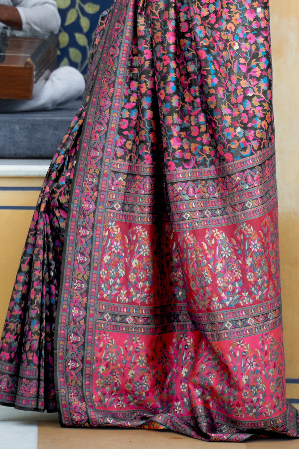 Buy Coral Orange Kanjivaram Saree Nitaraa