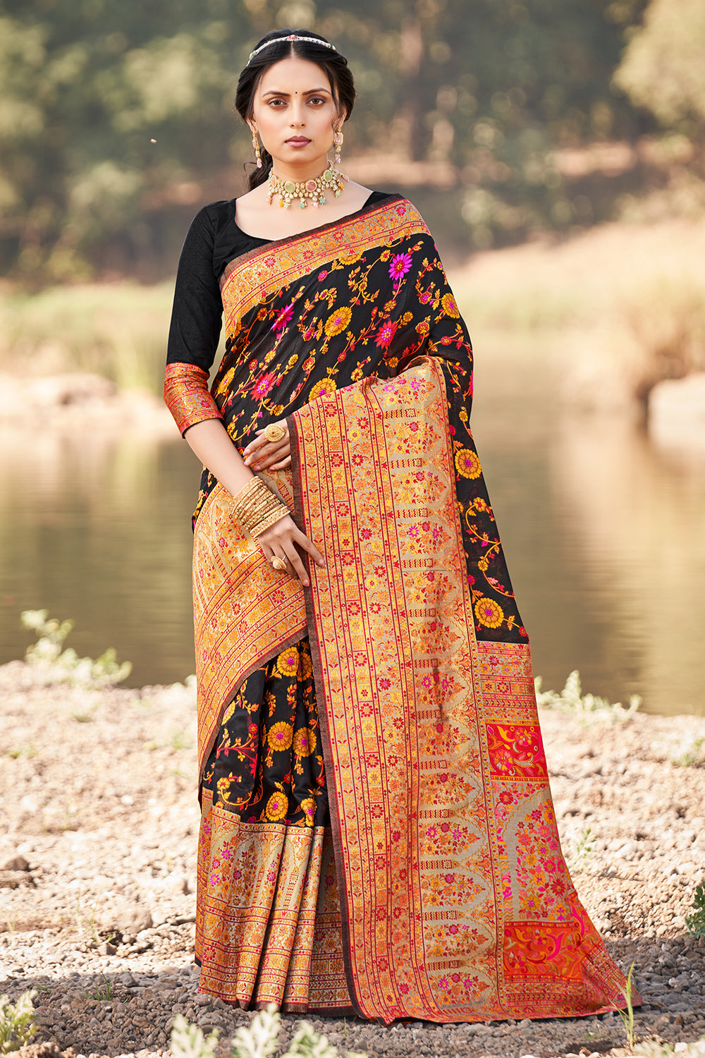 Buy Yellow Tissue Saree Nitaraa
