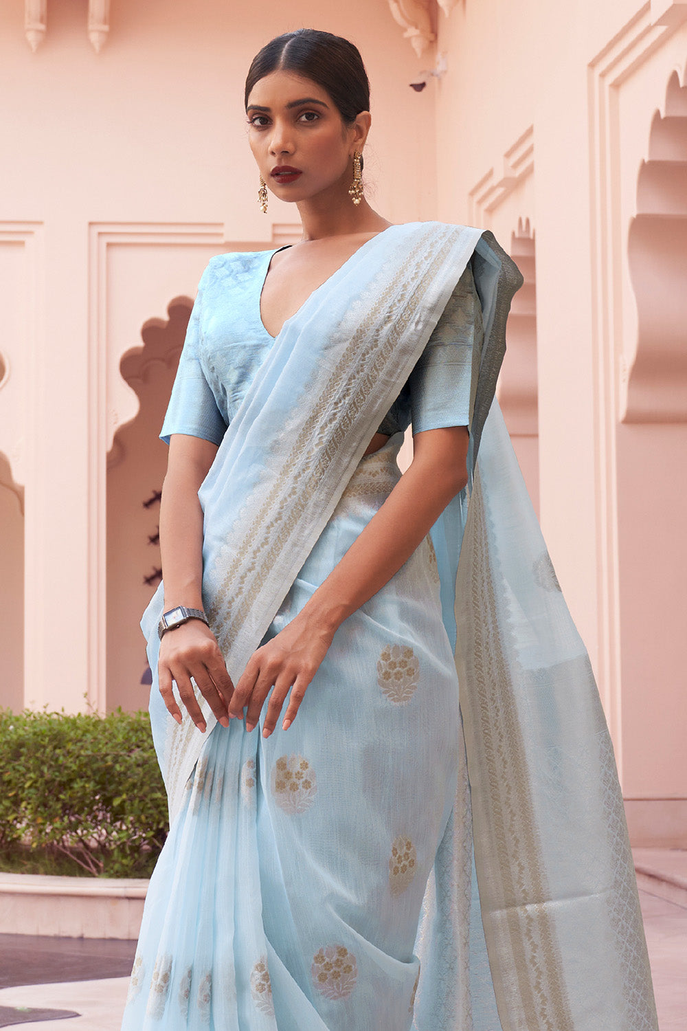 Buy Watermelon Pink Kanjivaram Saree Nitaraa
