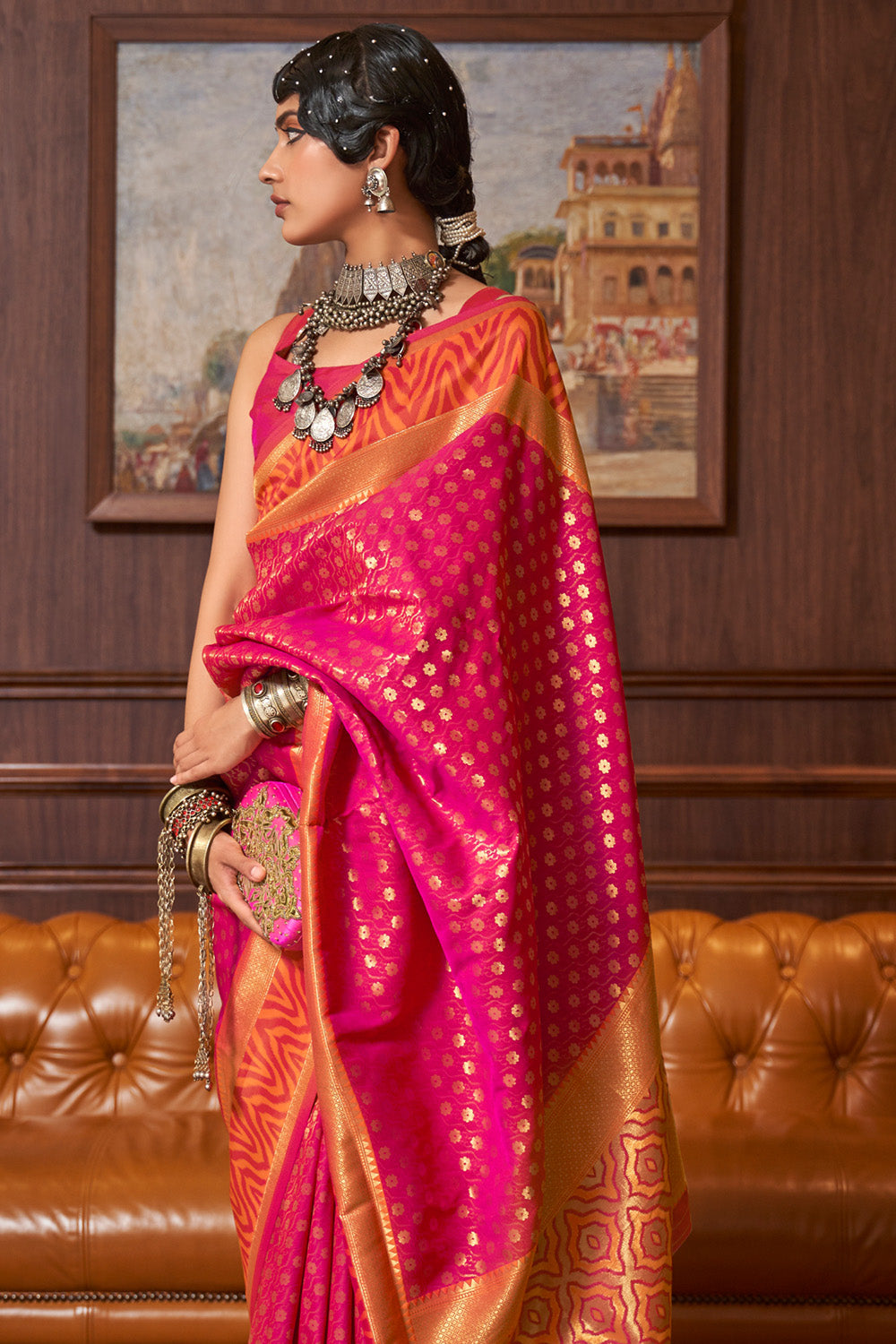 Buy Black And White Digital Print Saree Nitaraa