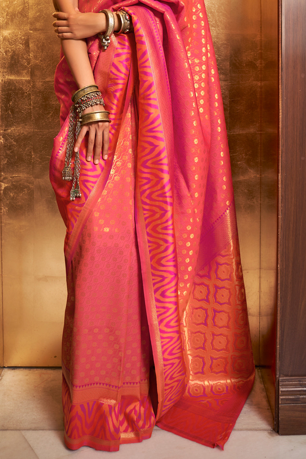 Buy Pewter Grey Linen Saree Nitaraa