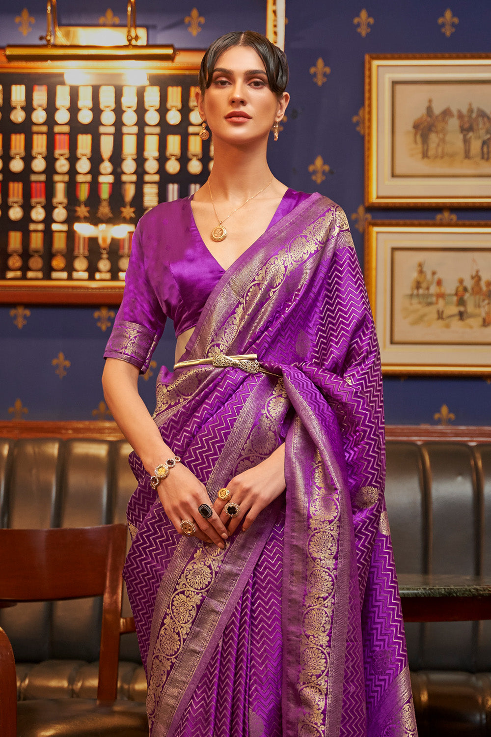 Buy Tan Beige Organza Saree Nitaraa
