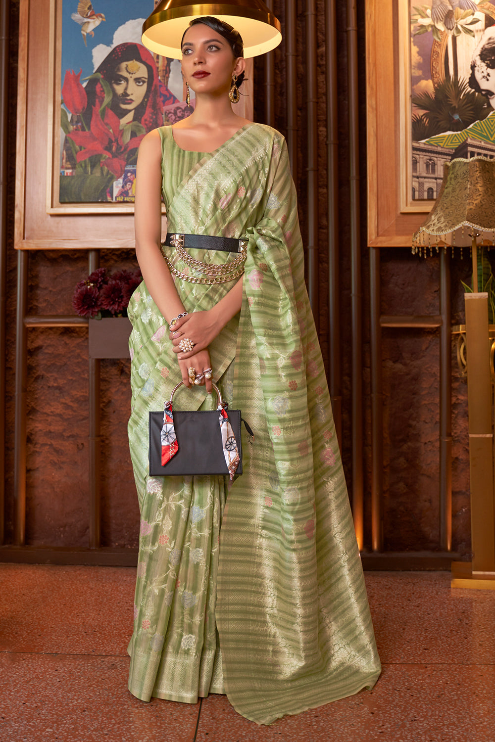 Buy Black And Red Raw Silk Saree Nitaraa