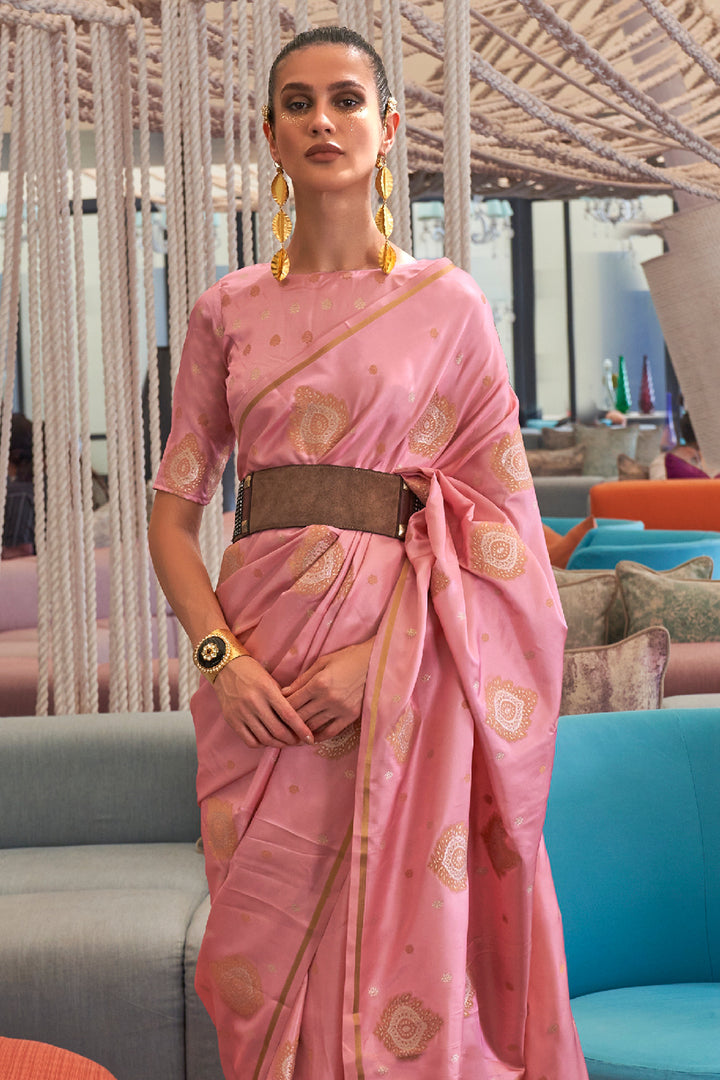 Rouge Pink Kanjivaram Saree