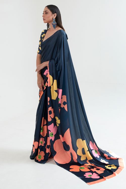 Buy Pink Patola Silk Blend Saree Nitaraa