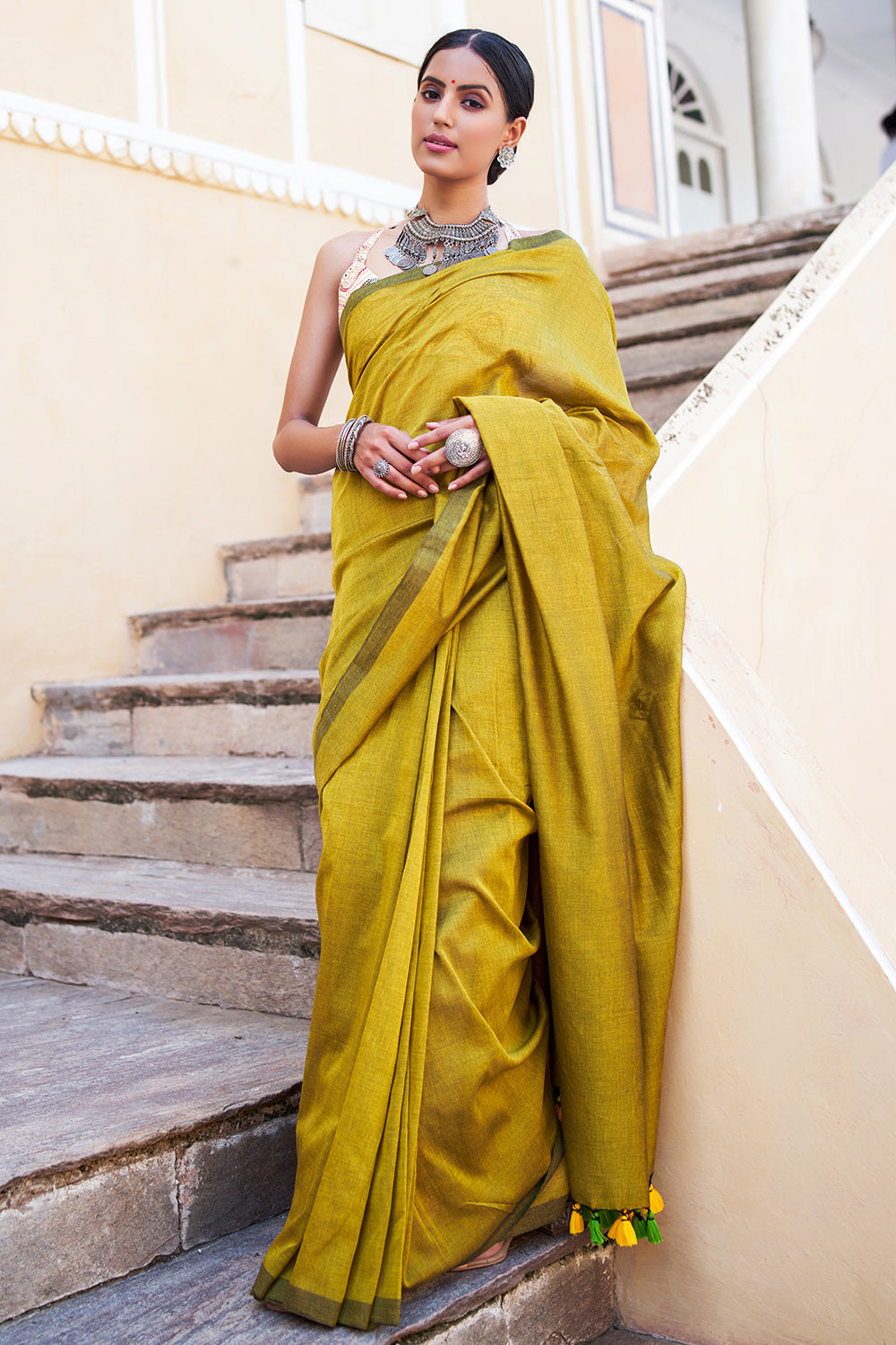 Buy Grape Purple Banarasi Chanderi Saree Nitaraa