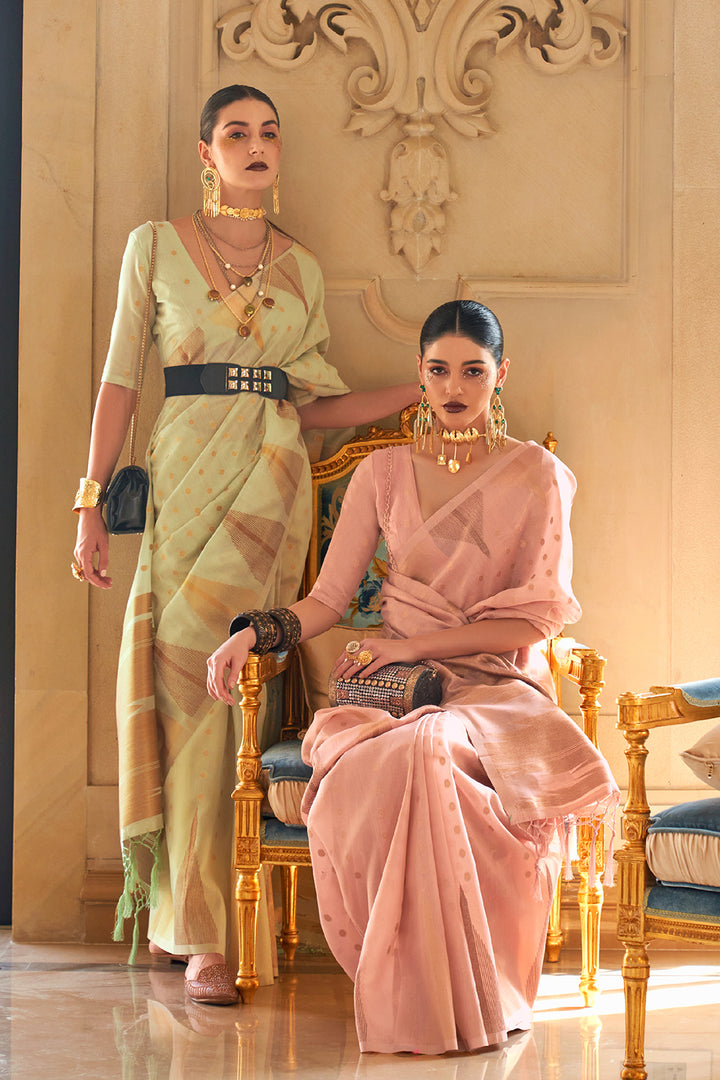 Amaranth Pink Silk Saree