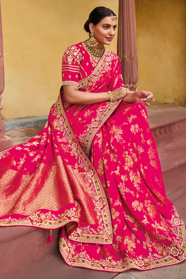 Special Pink Dola Silk Saree