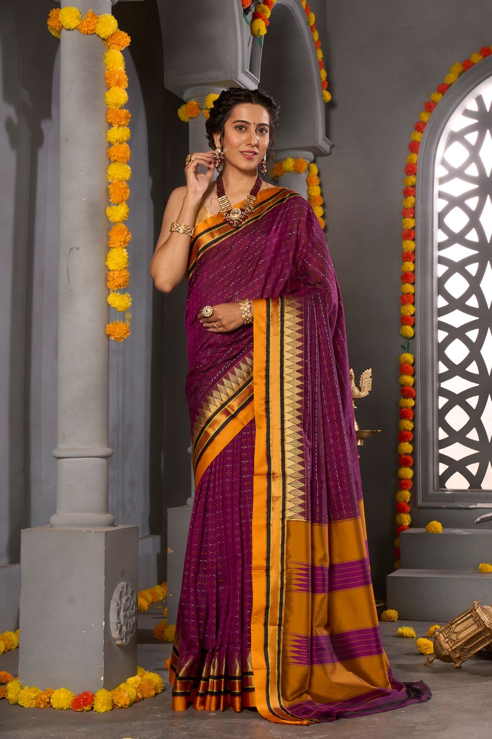 Buy Sea Green Paithani Silk Saree Nitaraa