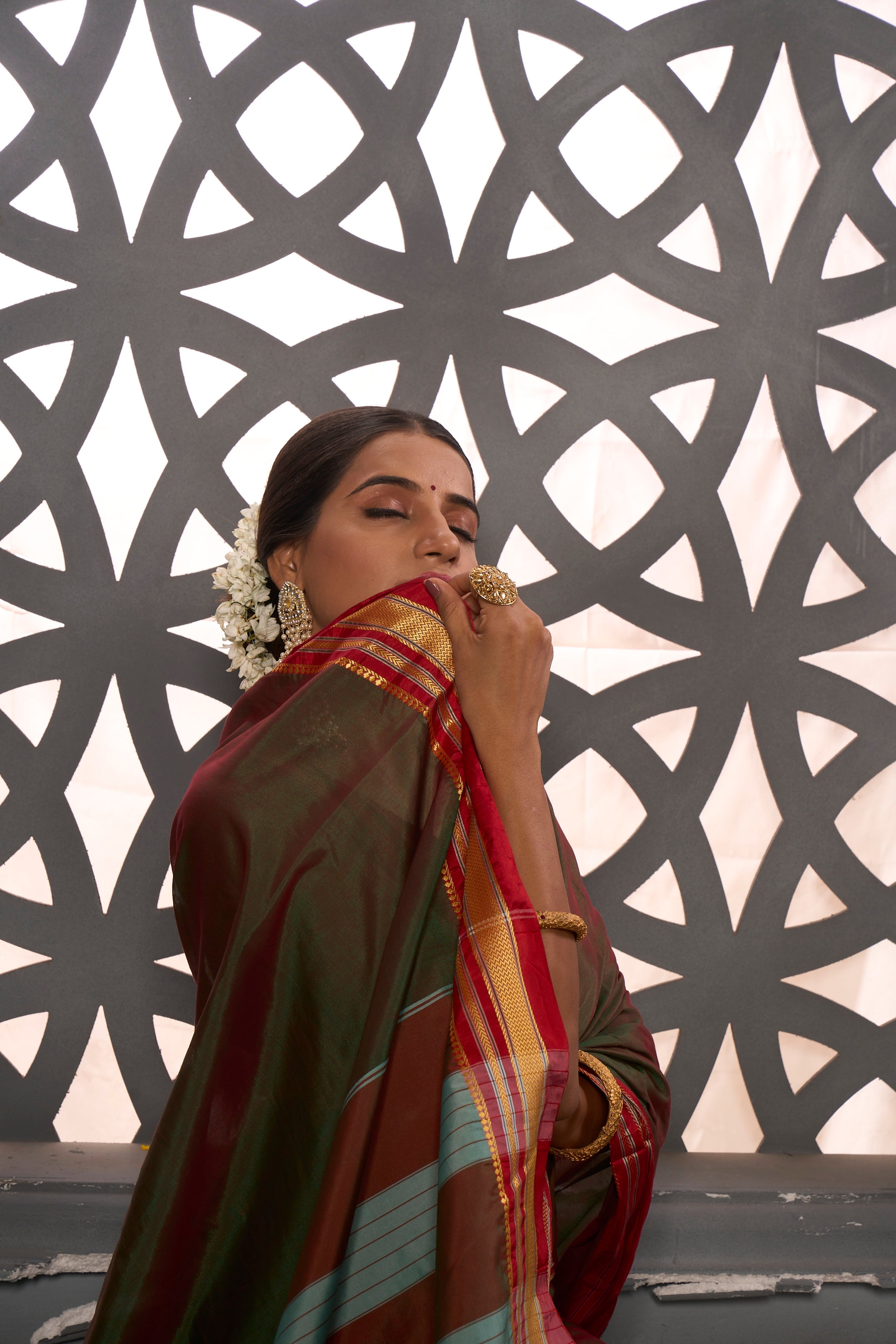 Buy Mulberry Violet Kanjivaram Saree Nitaraa