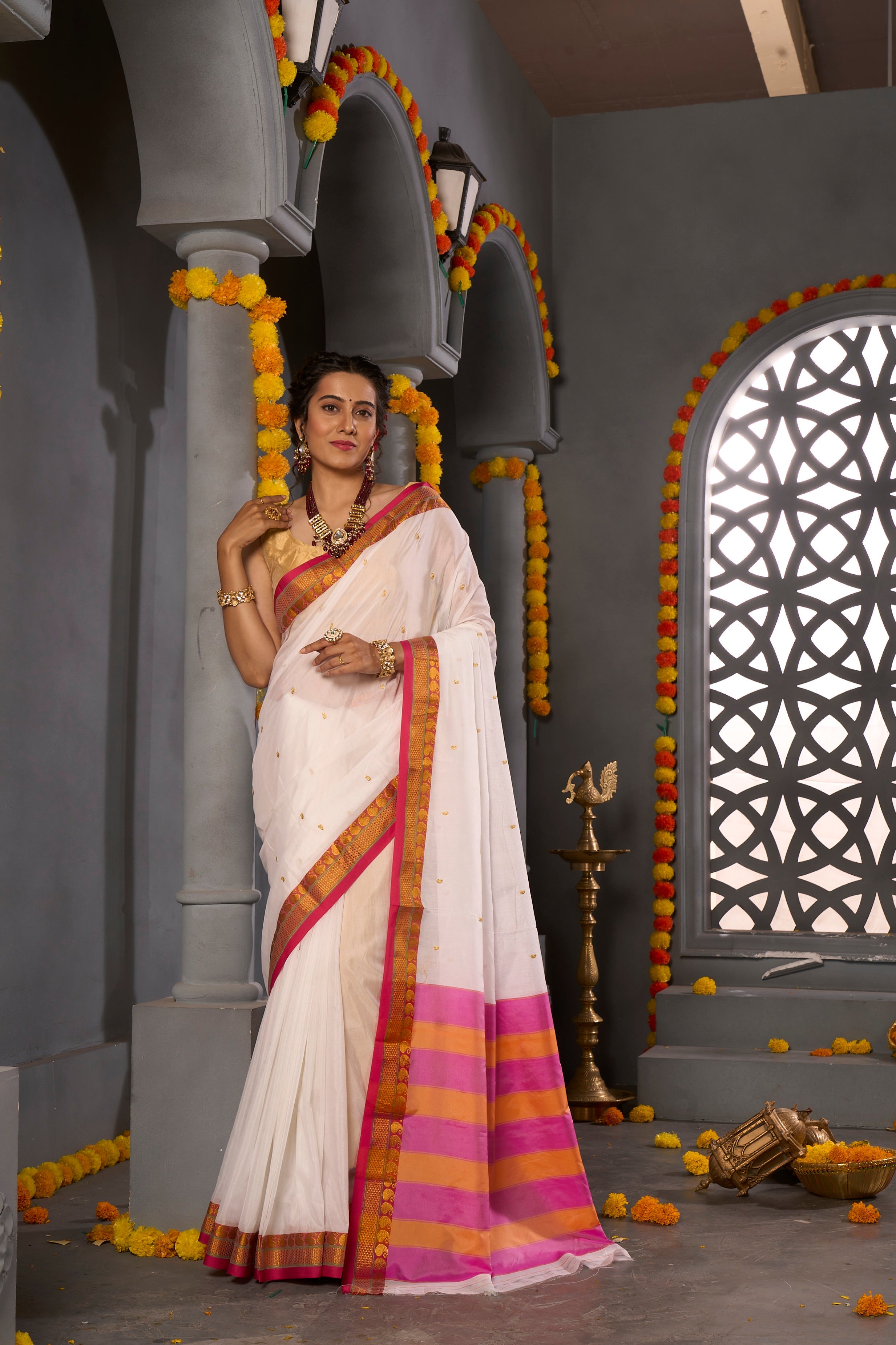 Buy Plum Purple Butti Ilkal Sarees Nitaraa