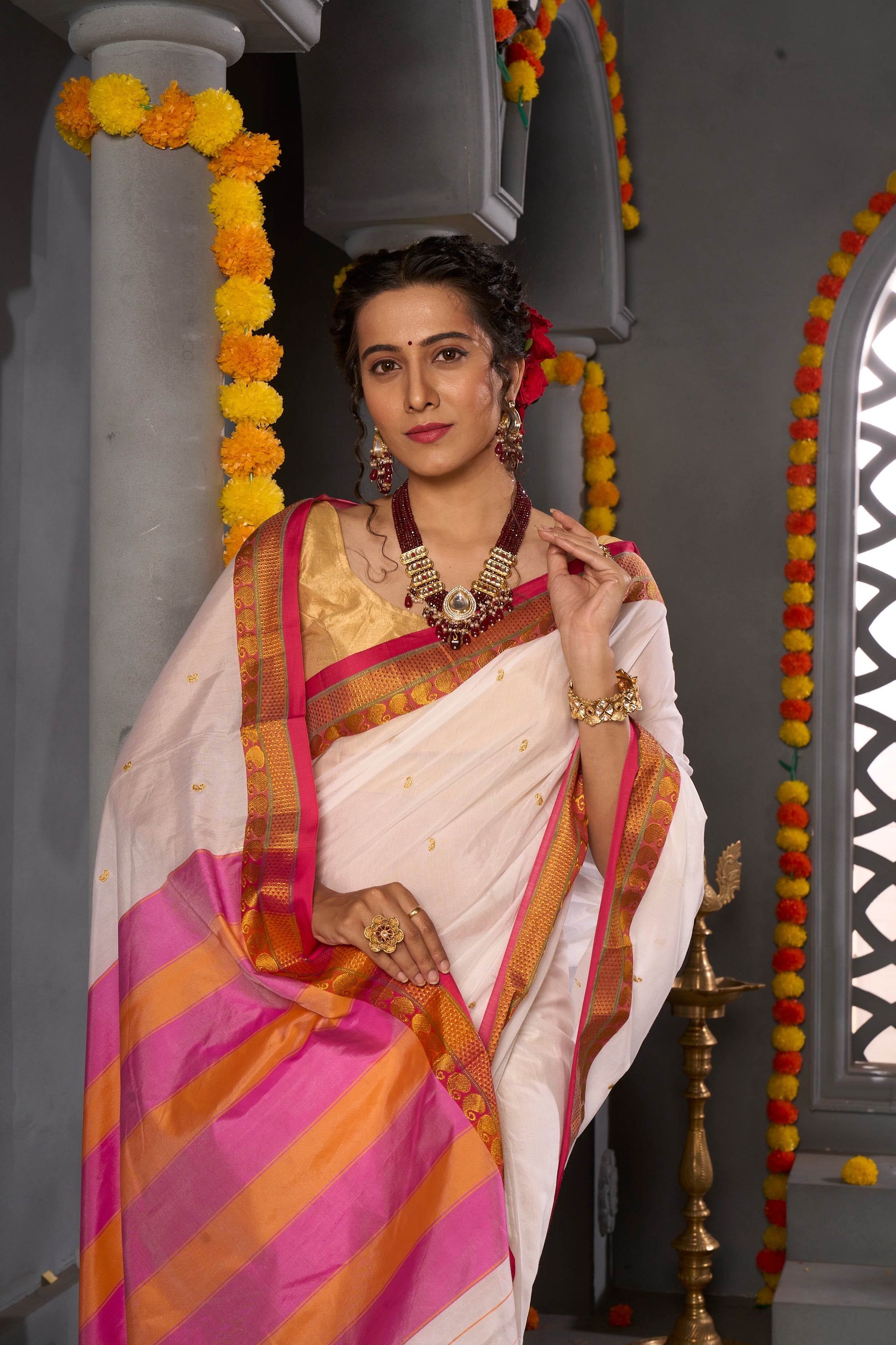 Buy Oil Black Ilkal Sarees Nitaraa