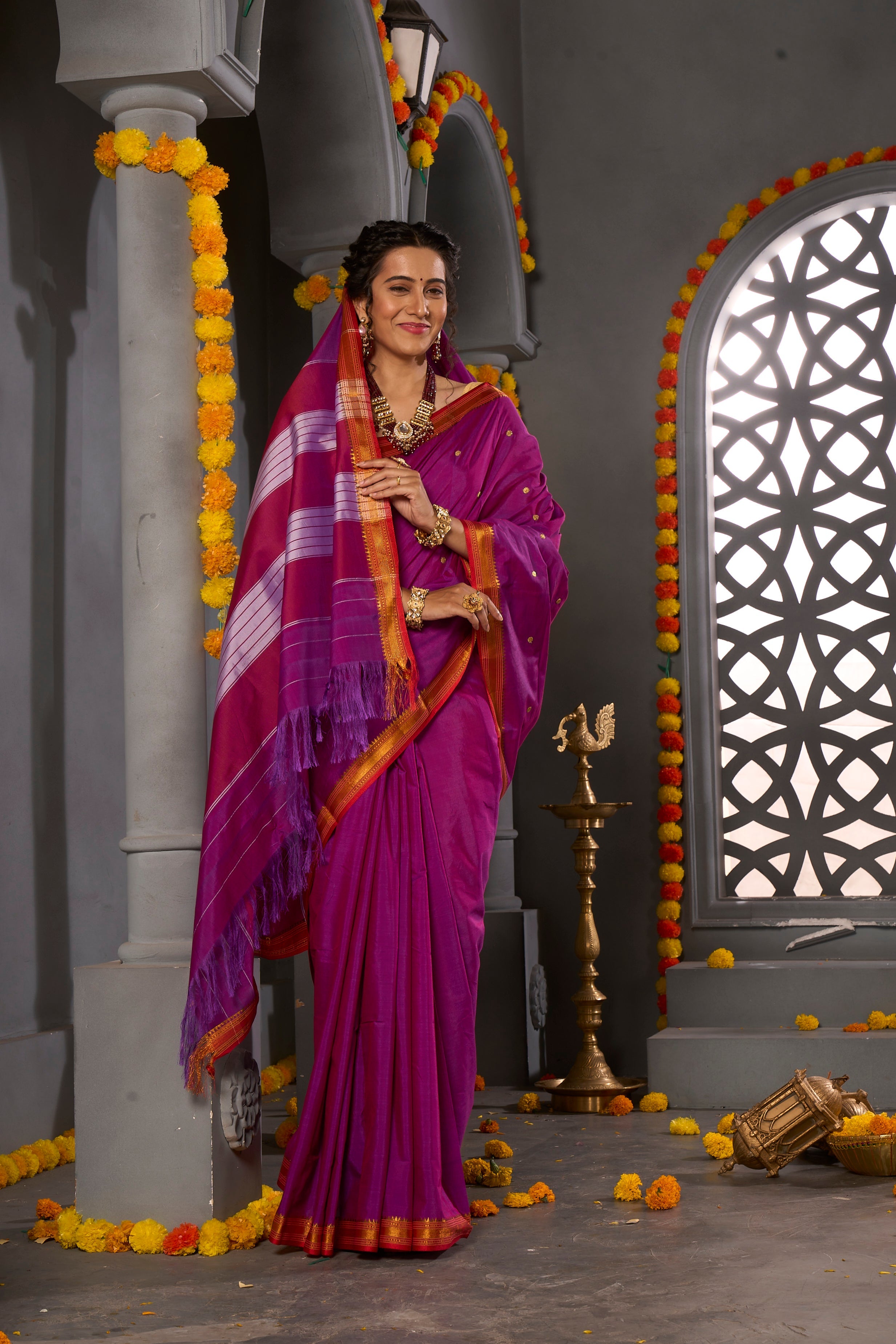 Buy Mango Yellow Ilkal Sarees Nitaraa