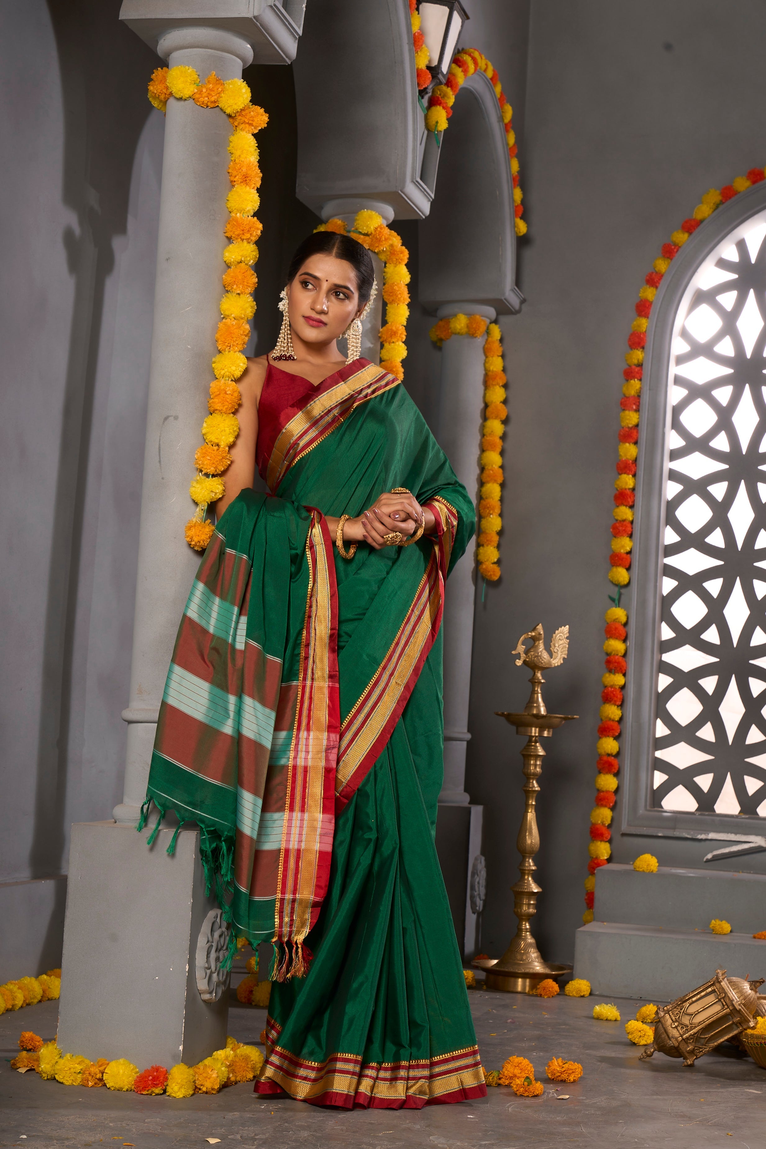Buy Purple Banarasi Silk Saree Nitaraa