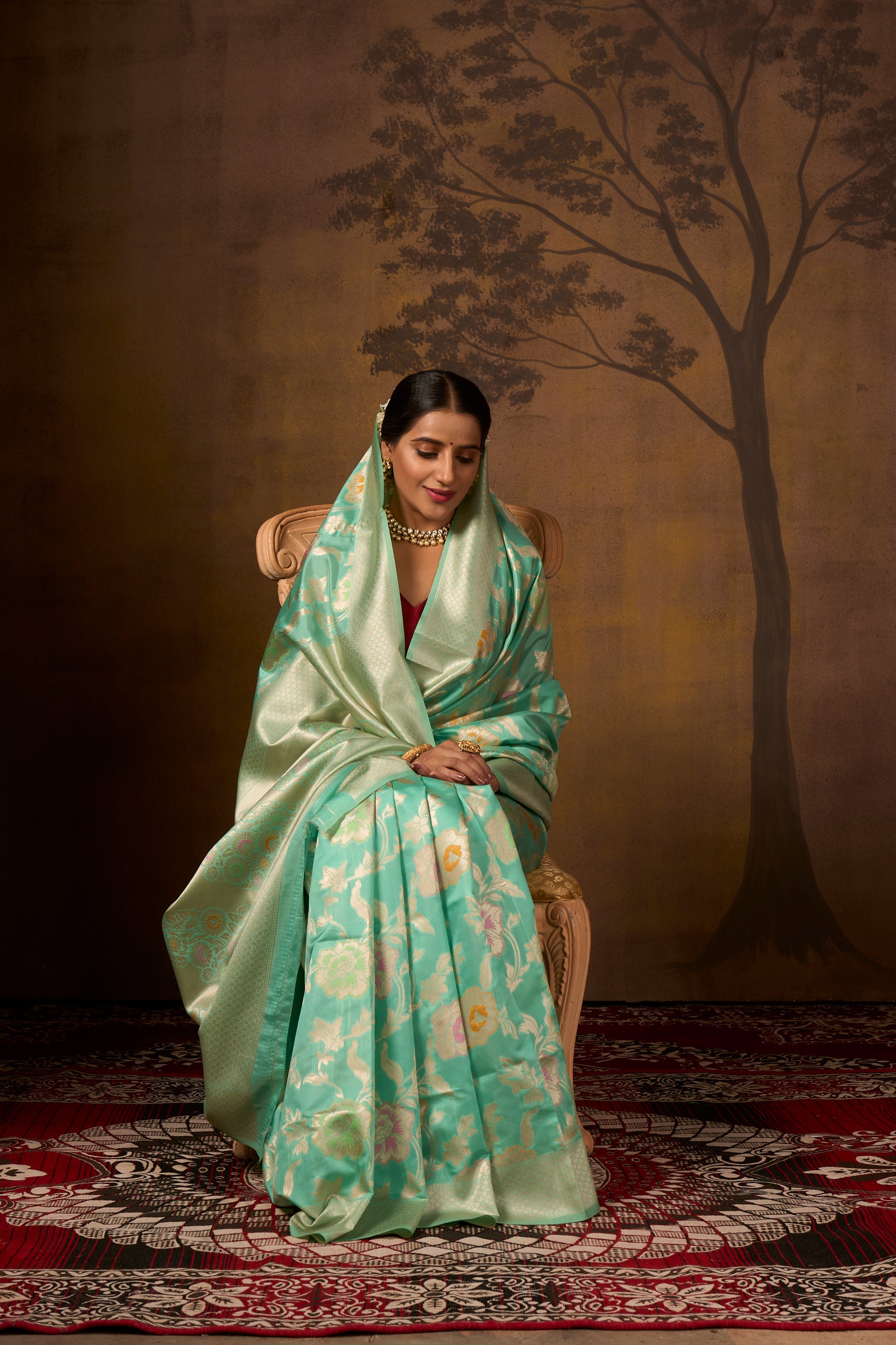 Buy Green Orange Dual Tone Patola Saree Nitaraa