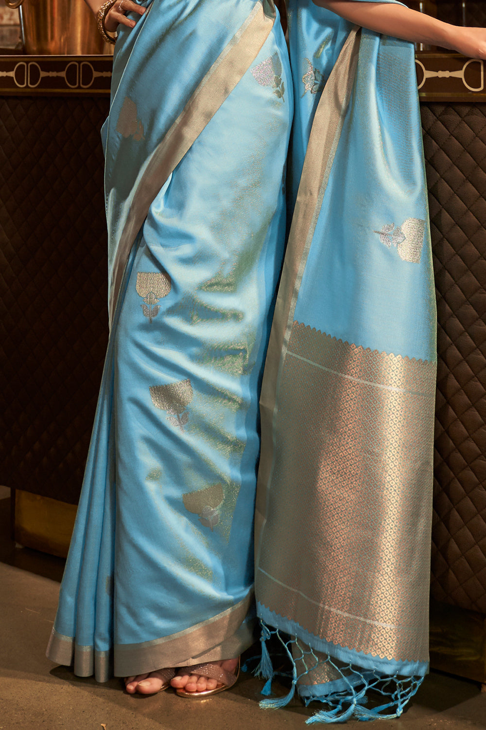 Buy Forest Green Tussar Saree Nitaraa