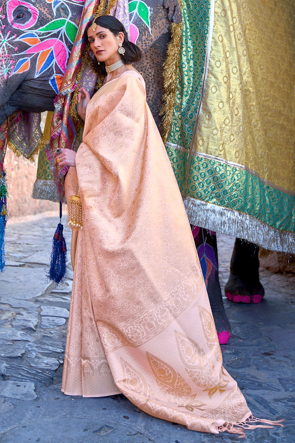 Buy Pinky Pink IIkal Saree Nitaraa