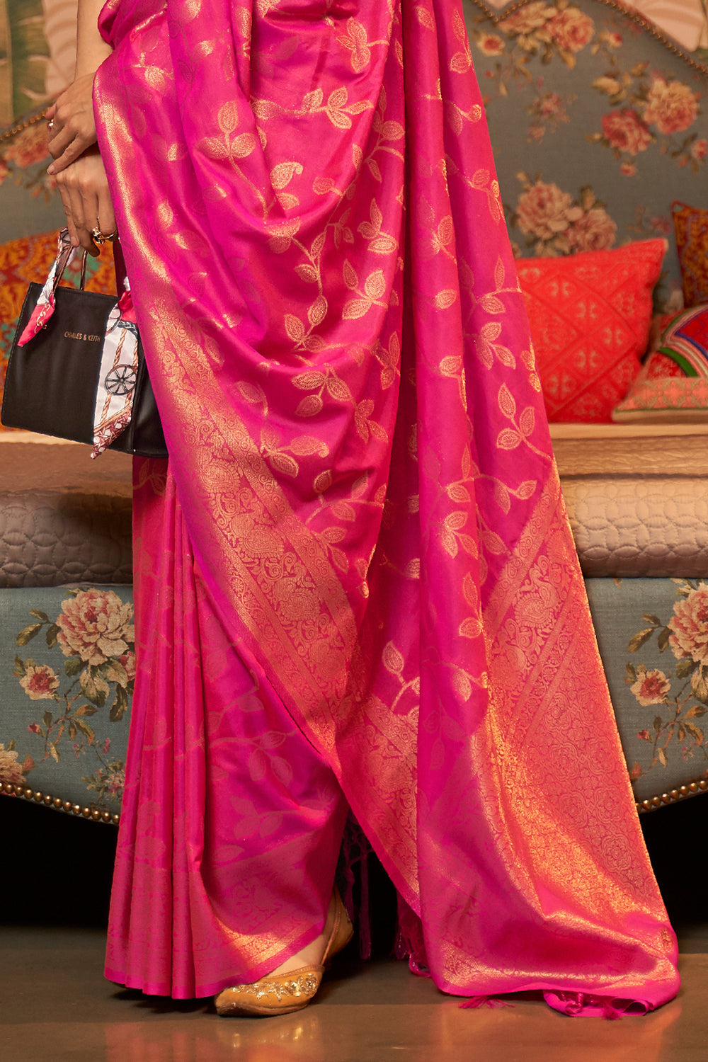Buy British Tan Cream South Silk Saree Nitaraa