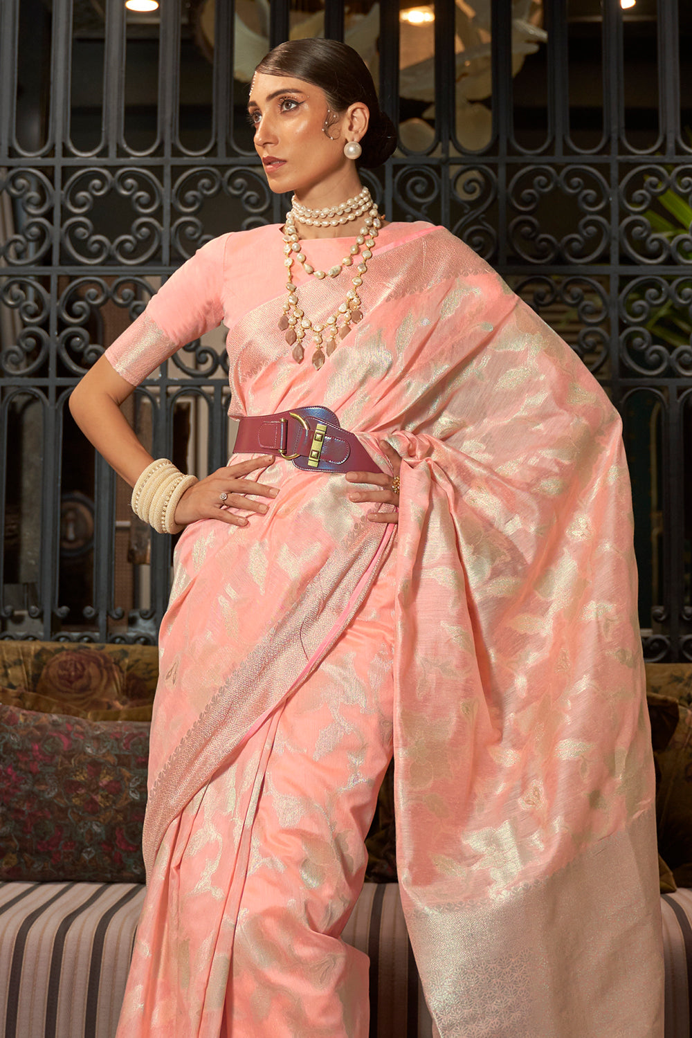 Buy Bottle Green Banarasi Saree Nitaraa