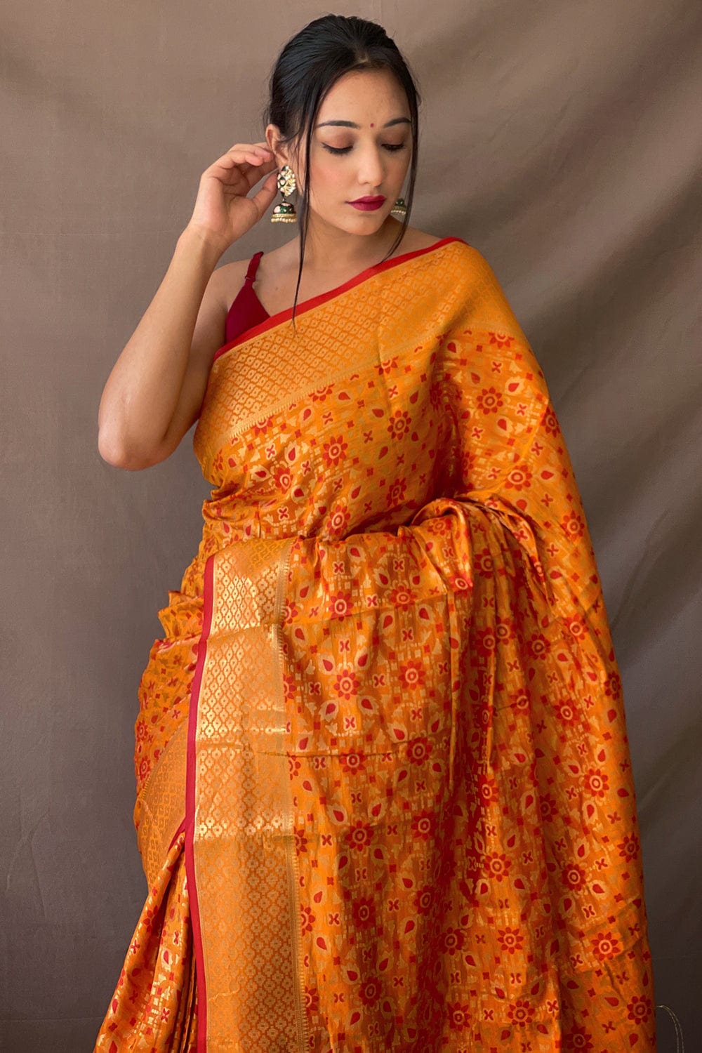 Buy Prussian Blue Satin Crepe Saree Nitaraa