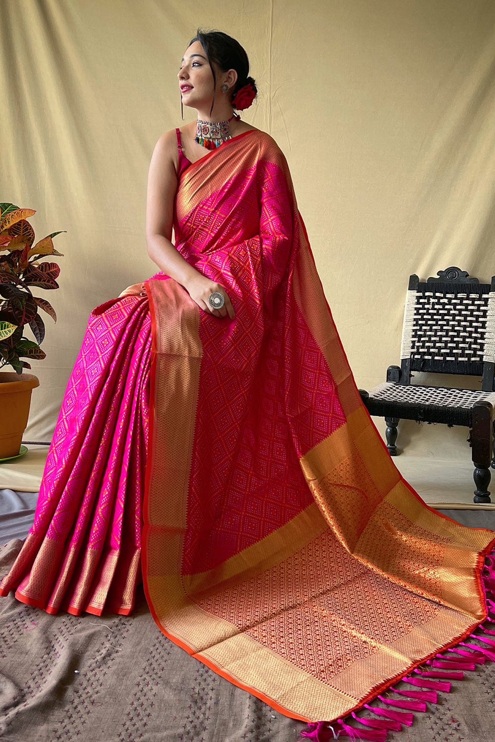Buy Sable Blue Pashmina Saree Nitaraa